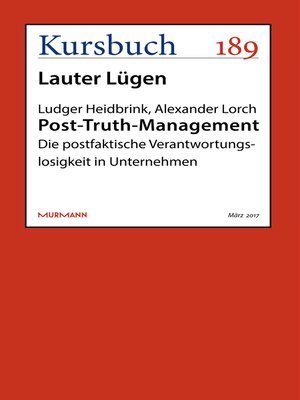 cover image of Post-Truth-Management